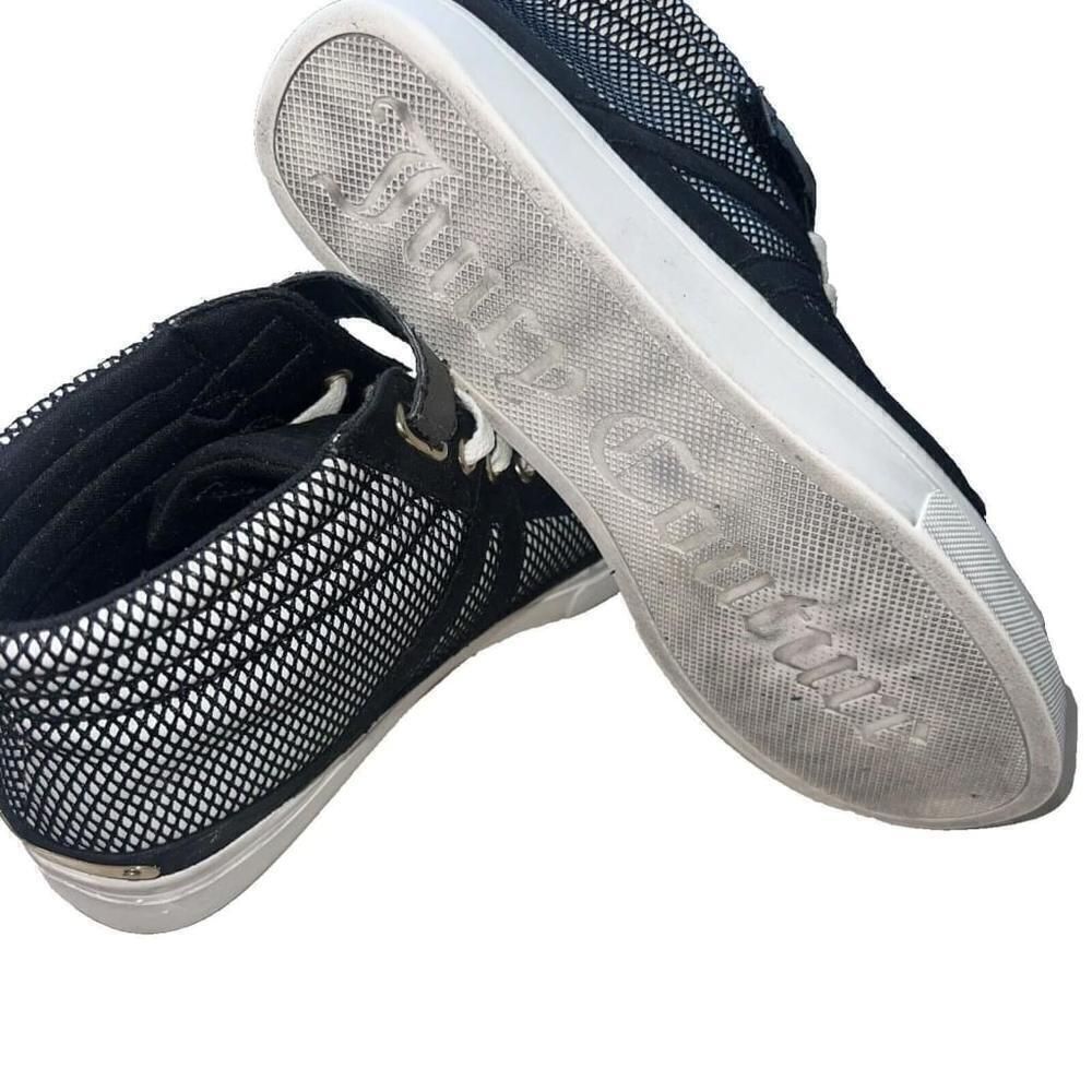 Women's Juicy Couture Chester High Top Fashion Sneakers Shoes Black White Sz 9 - Picture 7 of 7